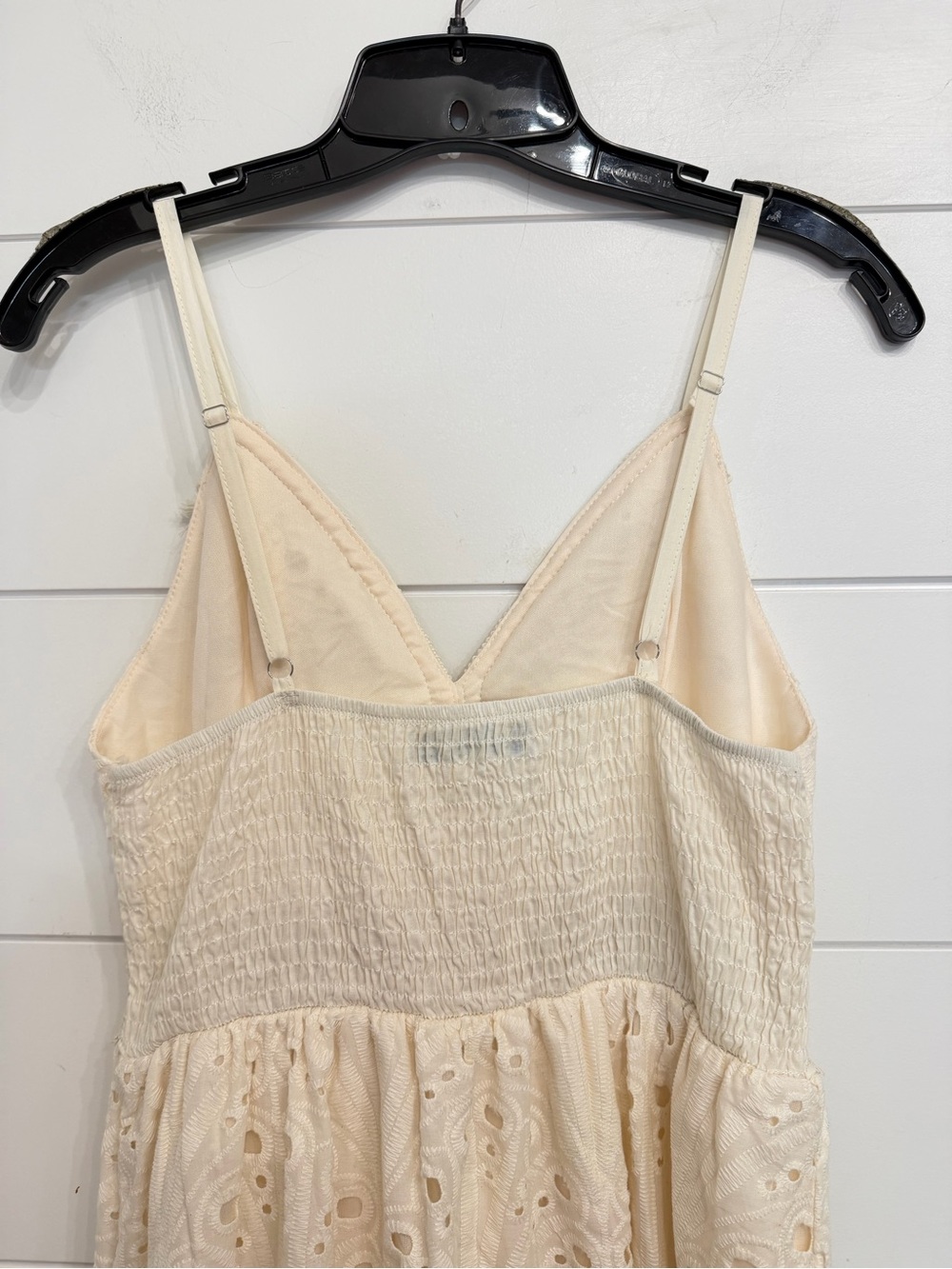 Jasmine Ivory Eyelet Embroidered Cotton Boho Midi Dress L/XL 8071 - Picture 9 of 11